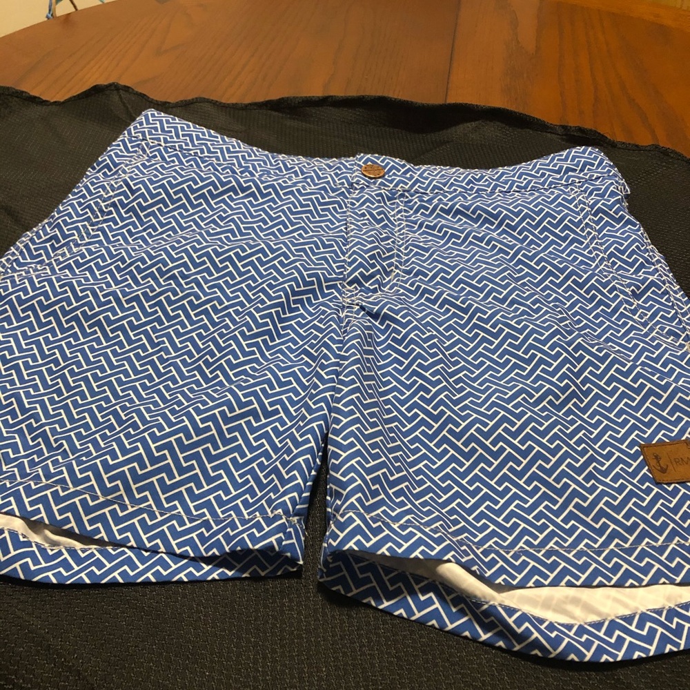 Retro marine men’s designer swim trunks size 31